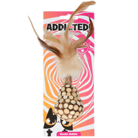 Addicted! Wooden Wobbler with Feathers