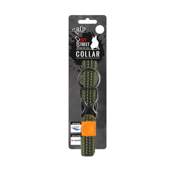 
  AFP Off Street - Dog Collar Olijfgroen M - artikelnummer AFPH07011
