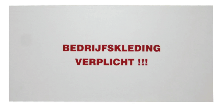 
  Bord "Bedrijfskleding verplicht" - artikelnummer BORD0002
