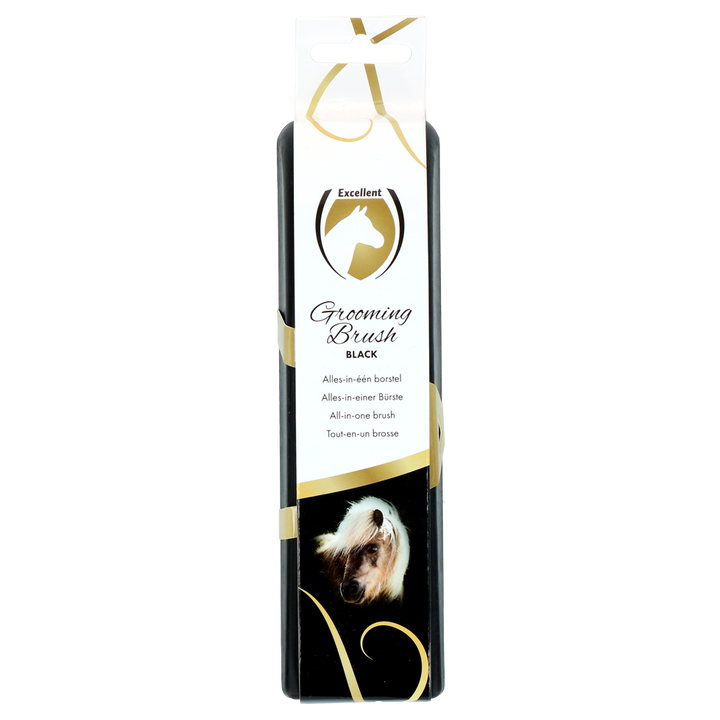 
  Excellent Horse Grooming Brush M Zwart - artikelnummer BORS0004E
