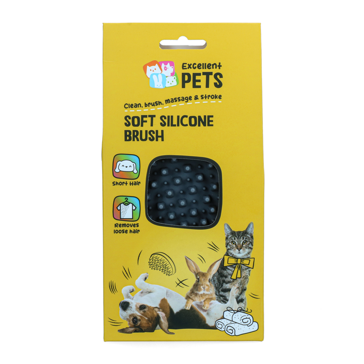
  Excellent Pets Soft Silicone Brush Kort haar - artikelnummer BORS0007F
