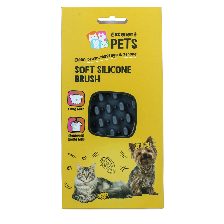 
  Excellent Pets Soft Silicone Brush Lang haar - artikelnummer BORS0007G
