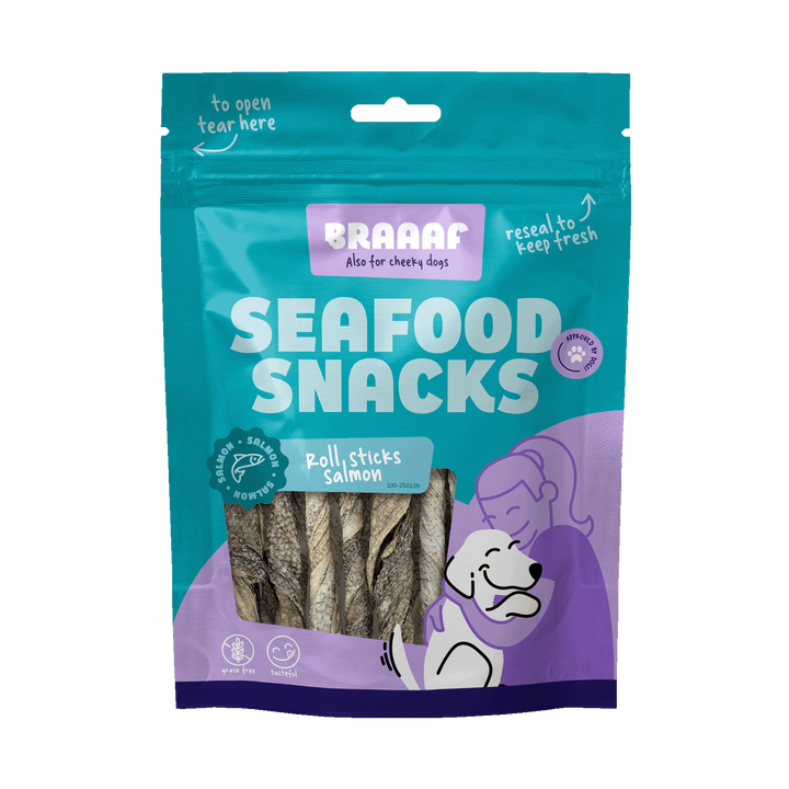 
  Braaaf Seafood Zalm Roll Sticks - 12 cm - artikelnummer BRAA250109
