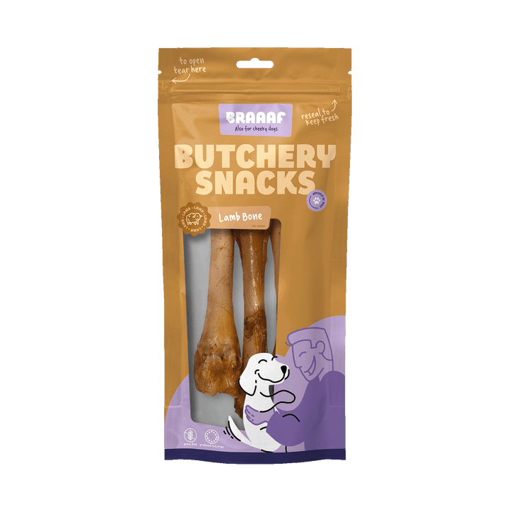
  Braaaf Butchery Snacks Lamsbeen 3 stuks - artikelnummer BRAA300045
