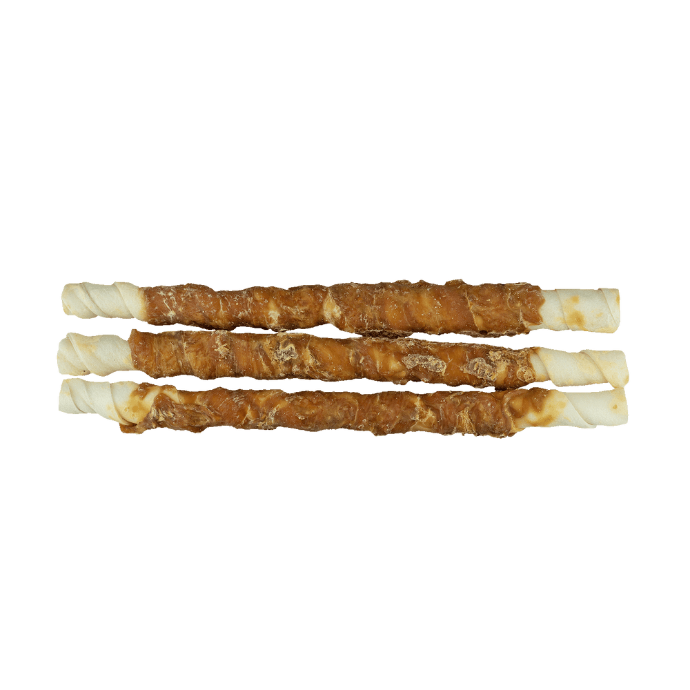 Braaaf Rawhide Twister Kip (3 st.) - 25 cm