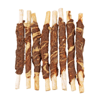 Braaaf Rawhide Roll Sticks Rund & Vis - 8 st.