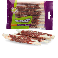 Braaaf Rawhide Roll Sticks Lam & Vis - 8 st.