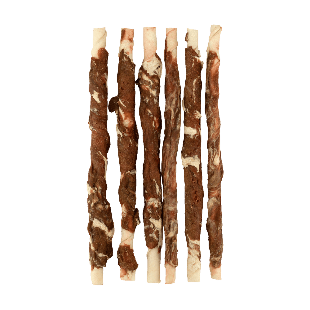 Braaaf Rawhide Twister Rund & Vis (6 st.) - 21 cm