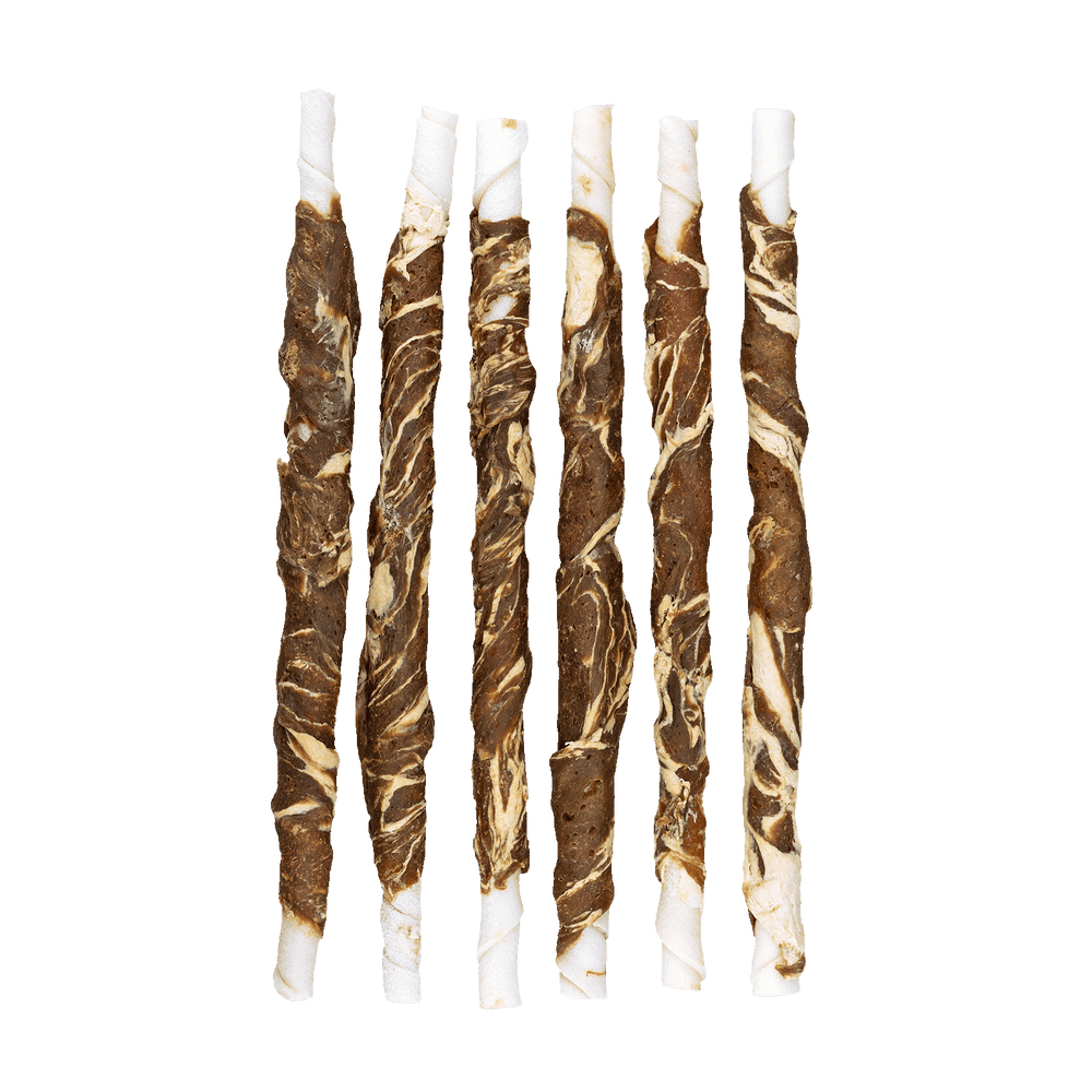Braaaf Rawhide Twister Lam & Vis (6 st.) - 21 cm