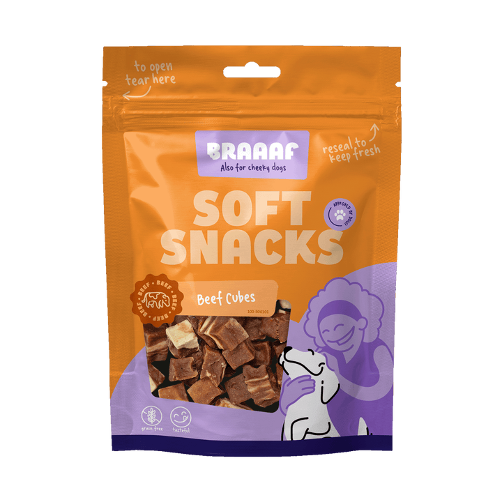 
  Braaaf Soft Snack Cubes - Rund & Vis - artikelnummer BRAA500101
