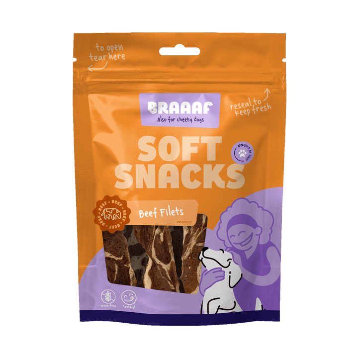 
  Braaaf Soft Snack Filet - Rund & Vis - artikelnummer BRAA500107

