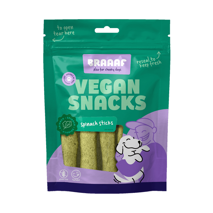 
  Braaaf Vegan Snack Spinazie Stick - 12 cm - artikelnummer BRAA650109

