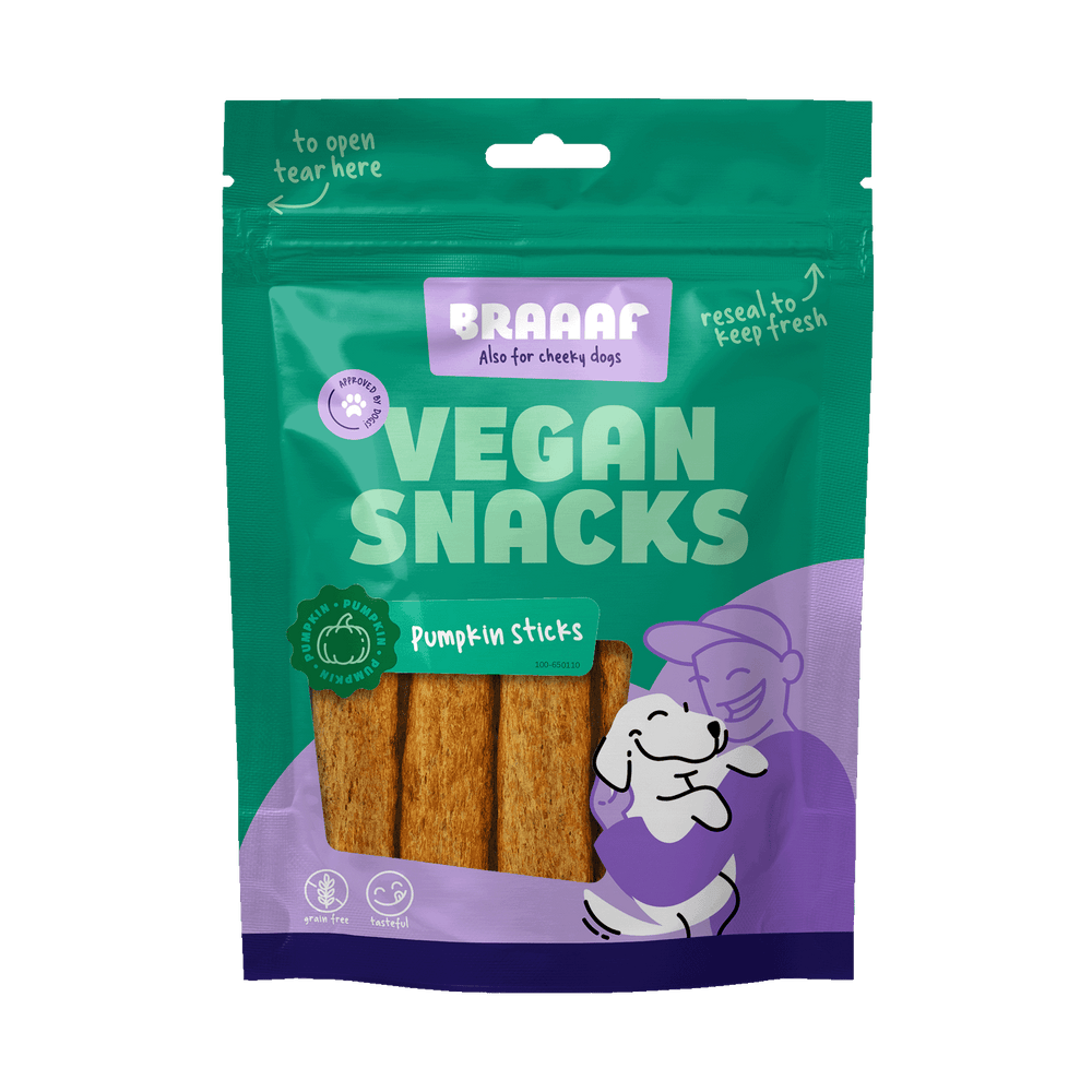 Braaaf Vegan Snack Pompoen Stick - 12 cm