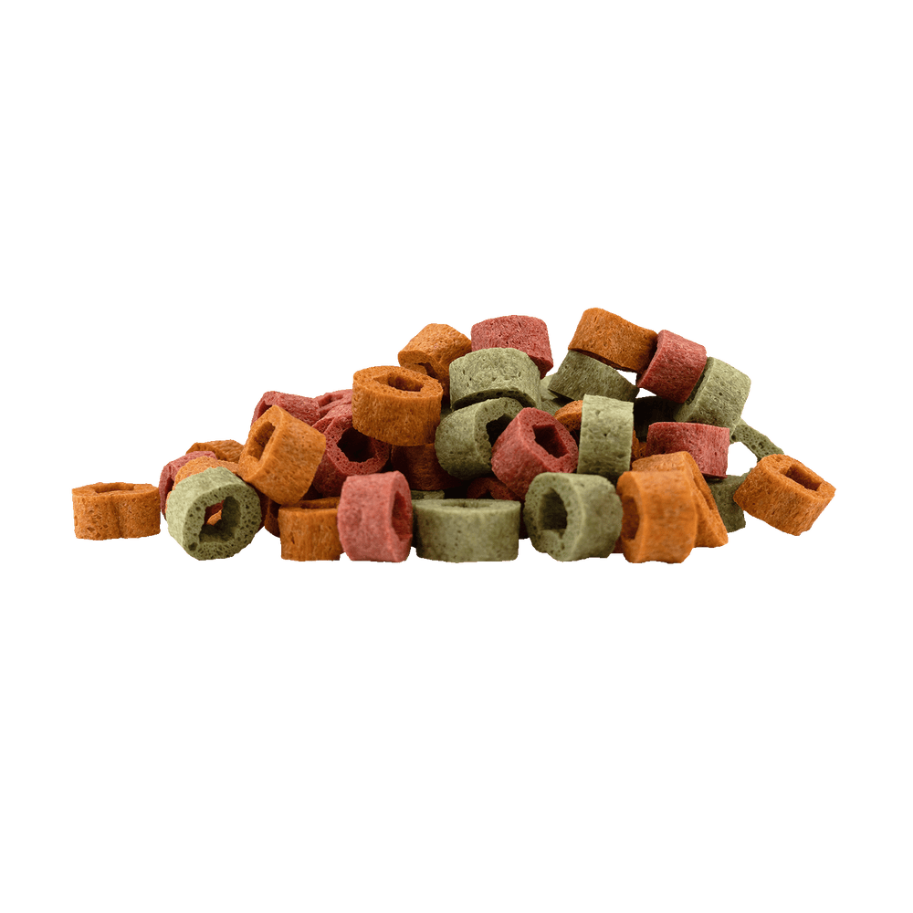 Braaaf Vegan Snack Mixed Hoops Spinach Pumpkin Beetroot - 1 cm