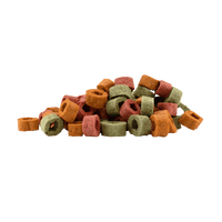 Braaaf Vegan Snack Mixed Hoops Spinach Pumpkin Beetroot - 1 cm