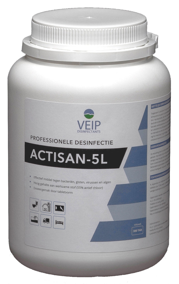 
  Veip Actisan 5L 300 st. - artikelnummer CHLO0100
