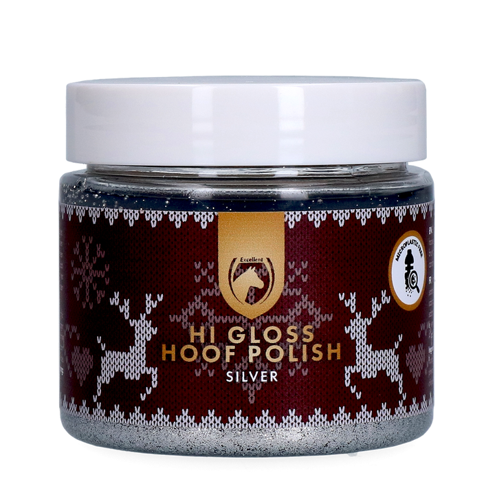 
  Excellent Horse Christmas Hi Gloss Hoof Polish Zilver 150 ml - artikelnummer CHRI0423
