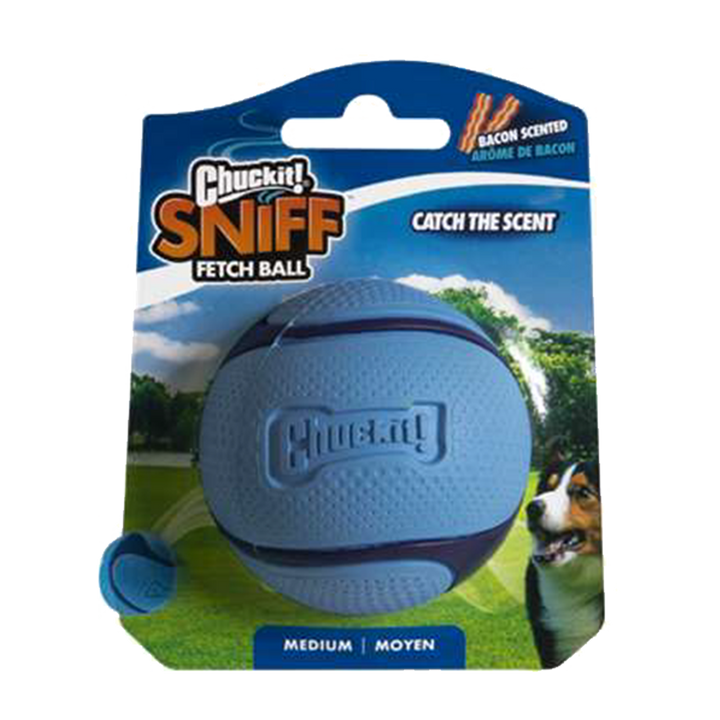 
  Chuckit! Sniff Fetch Ball Bacon M - artikelnummer CHUC33207
