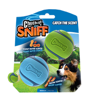 Chuckit! Sniff Fetch Ball Bacon & Peanut Butter M 2-pack