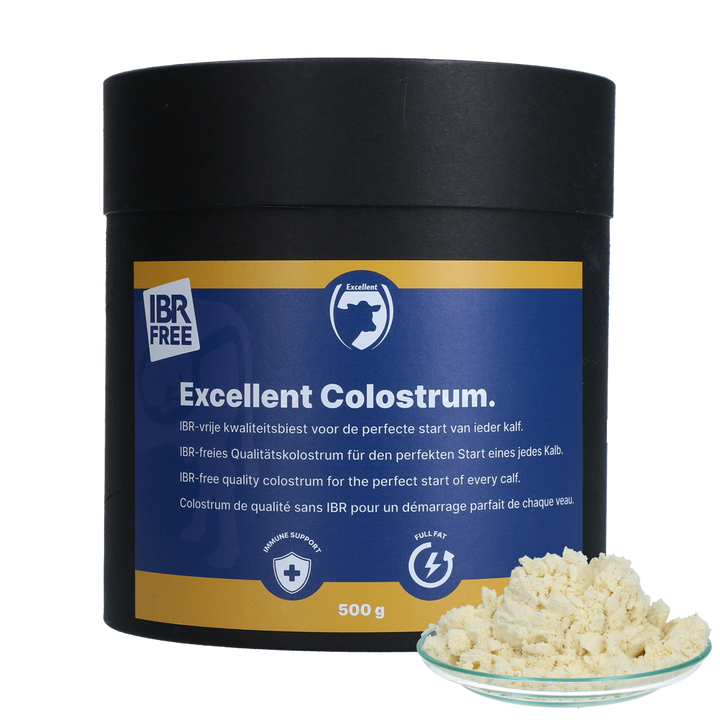 
  Excellent Colostrum (IBR-vrij) voor kalveren 500 g - artikelnummer COLO0500
