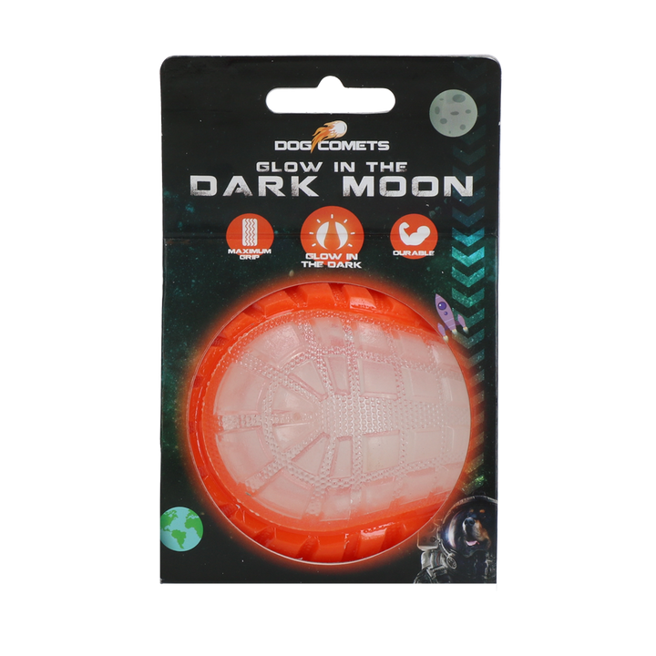 
  Dog Comets Glow In The Dark Moon Bal M Oranje - artikelnummer COME017H
