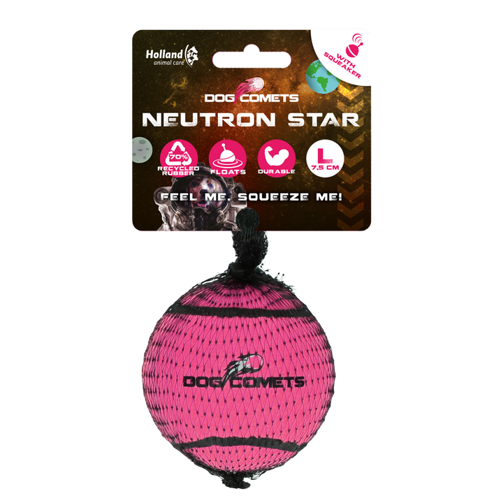 
  Dog Comets Tennisbal Met Pieper Neutron Star L Roze - artikelnummer COME081AL
