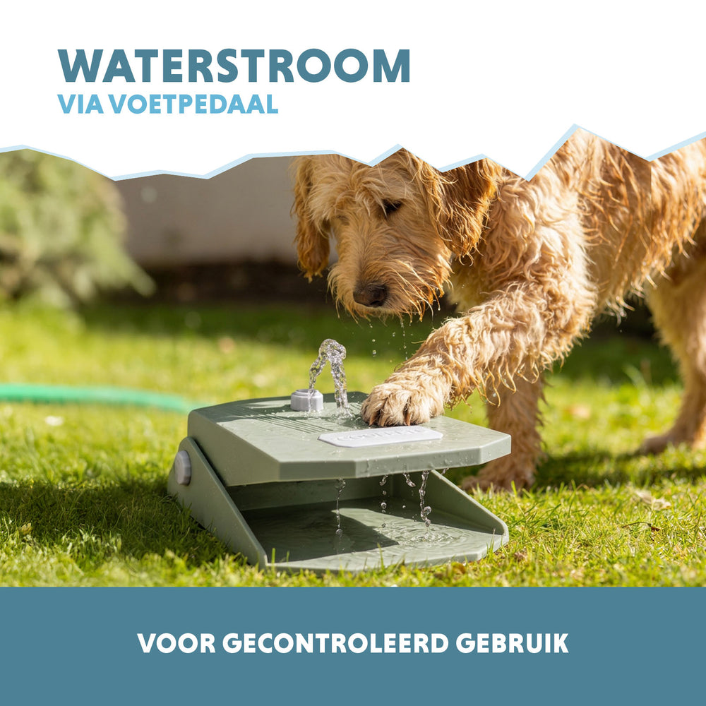 Coolpets Splash Water Fountain Olijfgroen