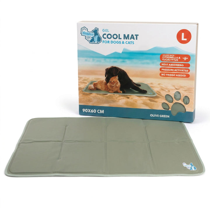 
  Coolpets Gel Cooling Mat Olijfgroen L - artikelnummer COOL0264L
