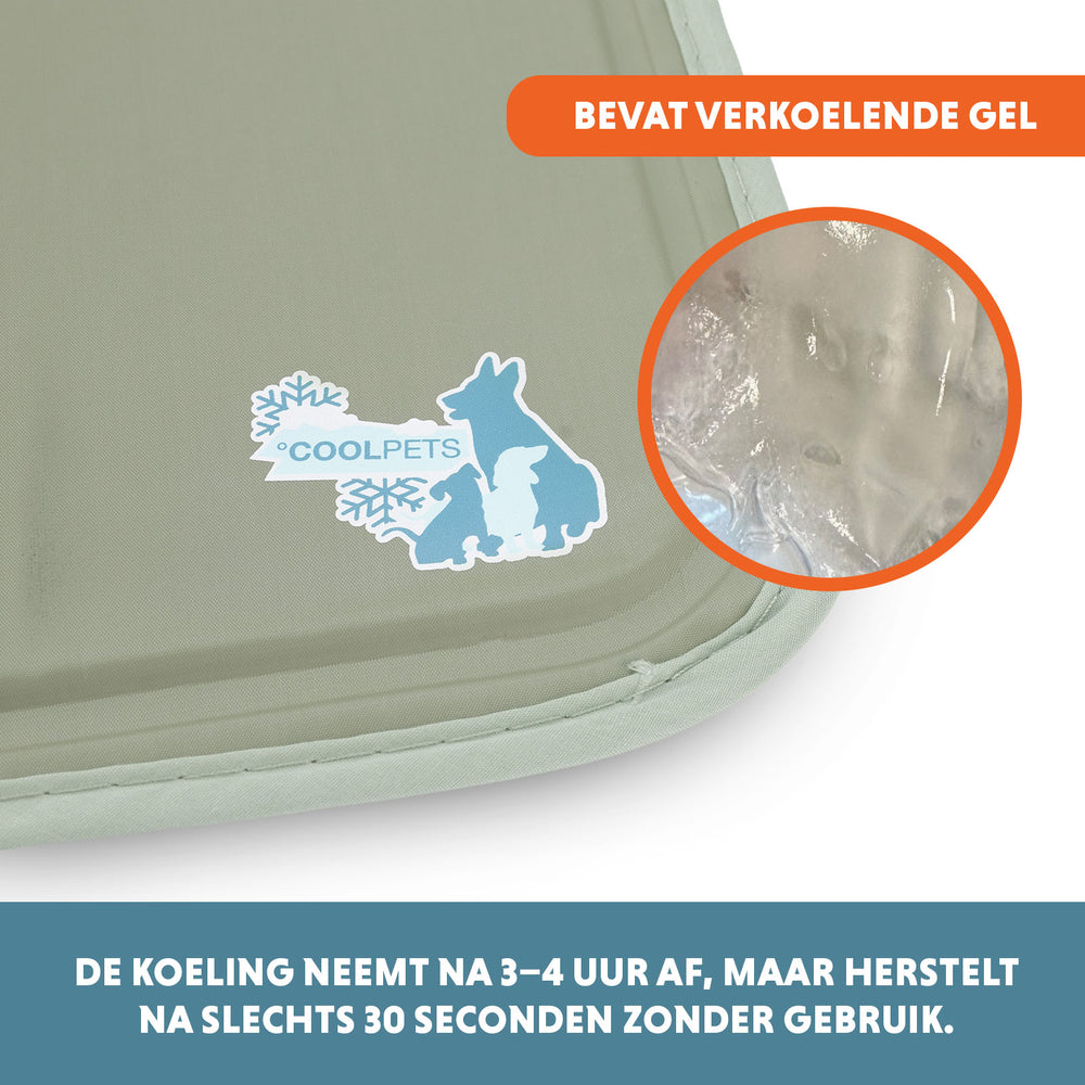 Coolpets Gel Cooling Mat Olijfgroen L