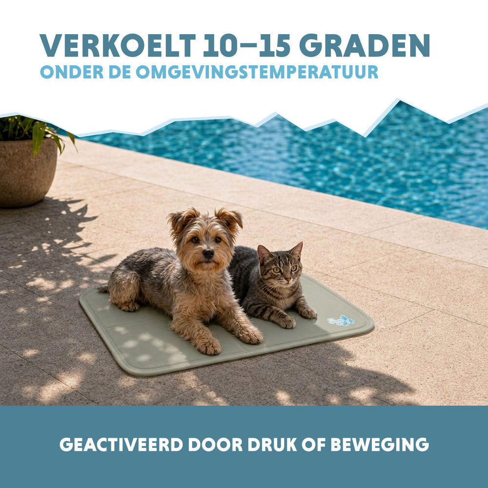 Coolpets Gel Cooling Mat Olijfgroen S