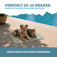 Coolpets Gel Cooling Mat Olijfgroen S