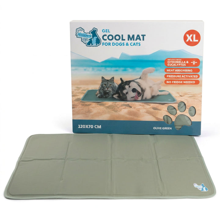 
  Coolpets Gel Cooling Mat Olijfgroen XL - artikelnummer COOL0264XL

