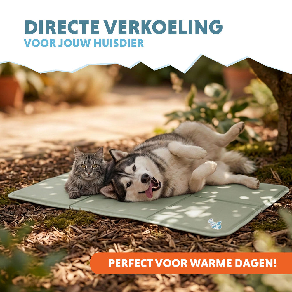 Coolpets Gel Cooling Mat Olijfgroen XL