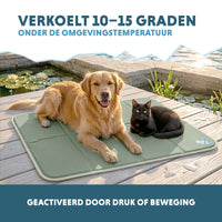 Coolpets Gel Cooling Mat Olijfgroen XL