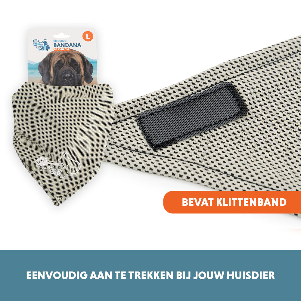 Coolpets Cooling Bandana Beige L