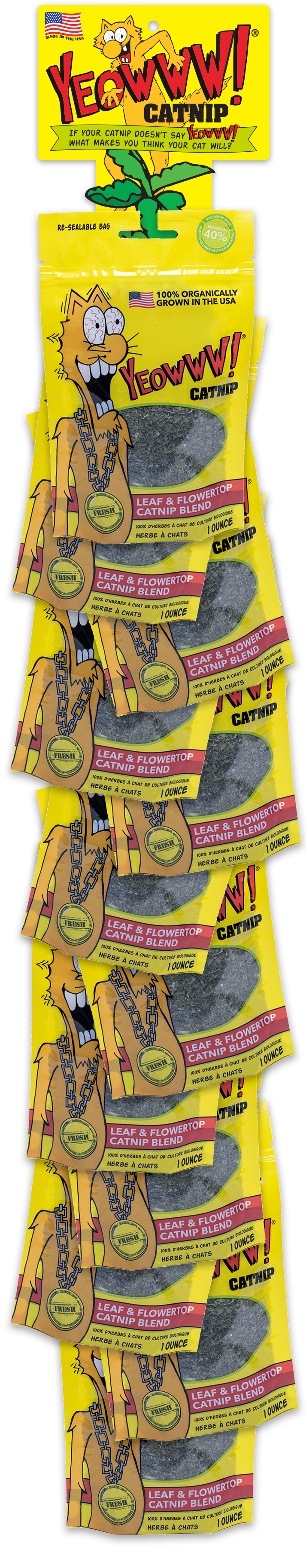 
  Yeowww! Display Strip Catnip 12 st. - artikelnummer YEOW066C

