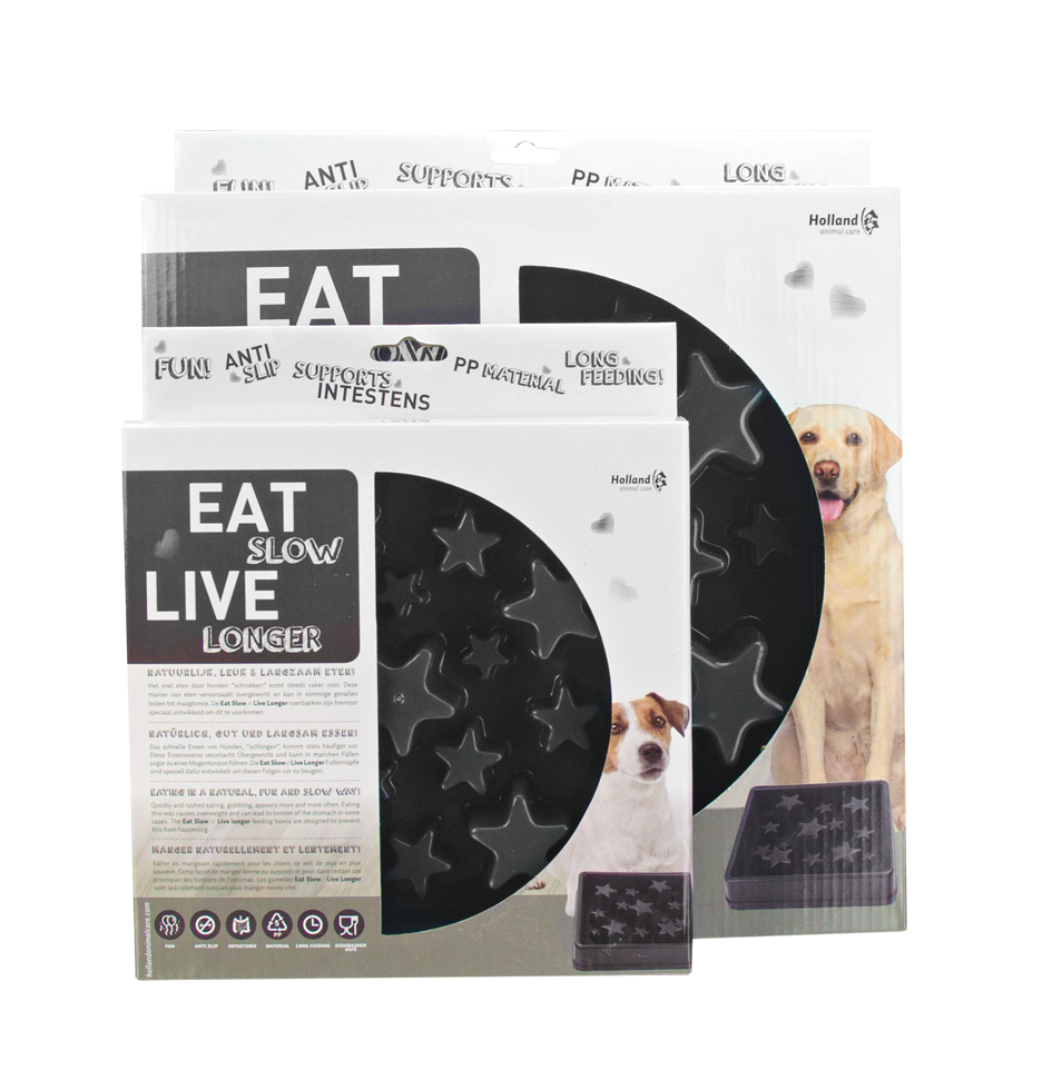 Eat Slow Live Longer Star Grijs L