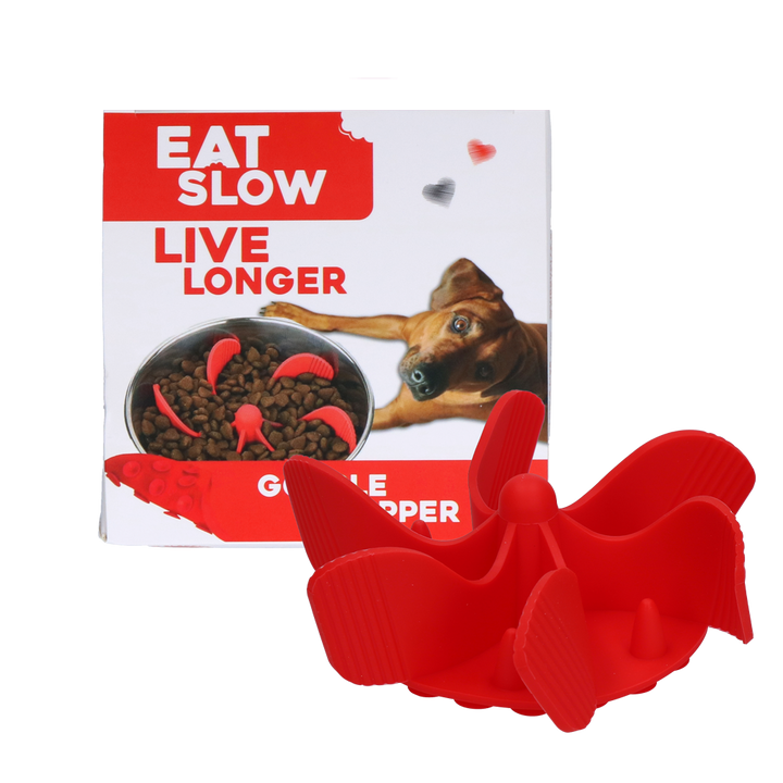 
  Eat Slow Live Longer Gobble Stopper Rood M - artikelnummer EATS065O
