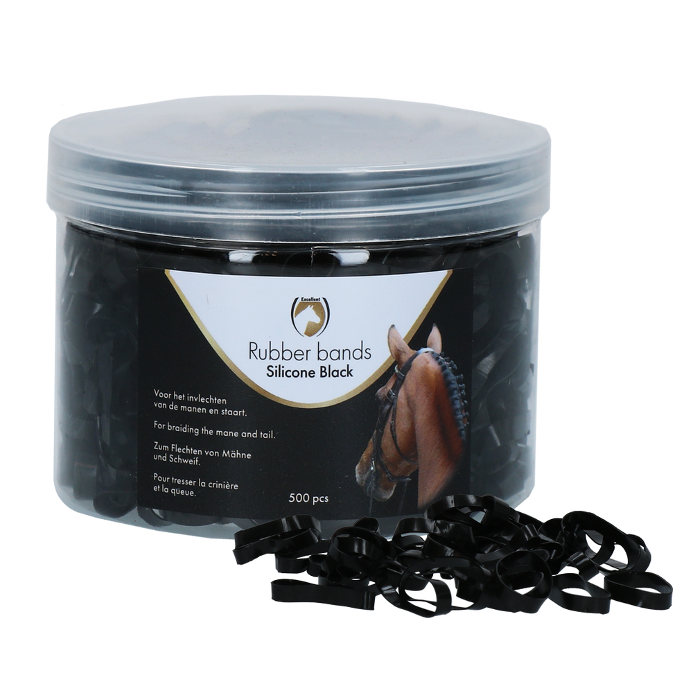 Excellent Horse Rubber Bands Silicone Black