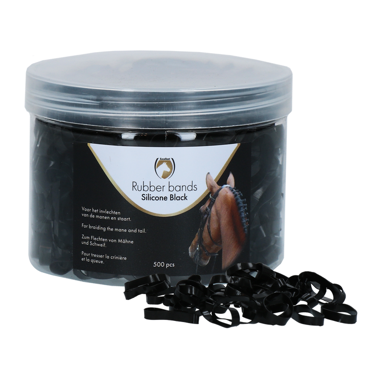 
  Excellent Horse Rubber Bands Silicone Black - artikelnummer ELAS0502
