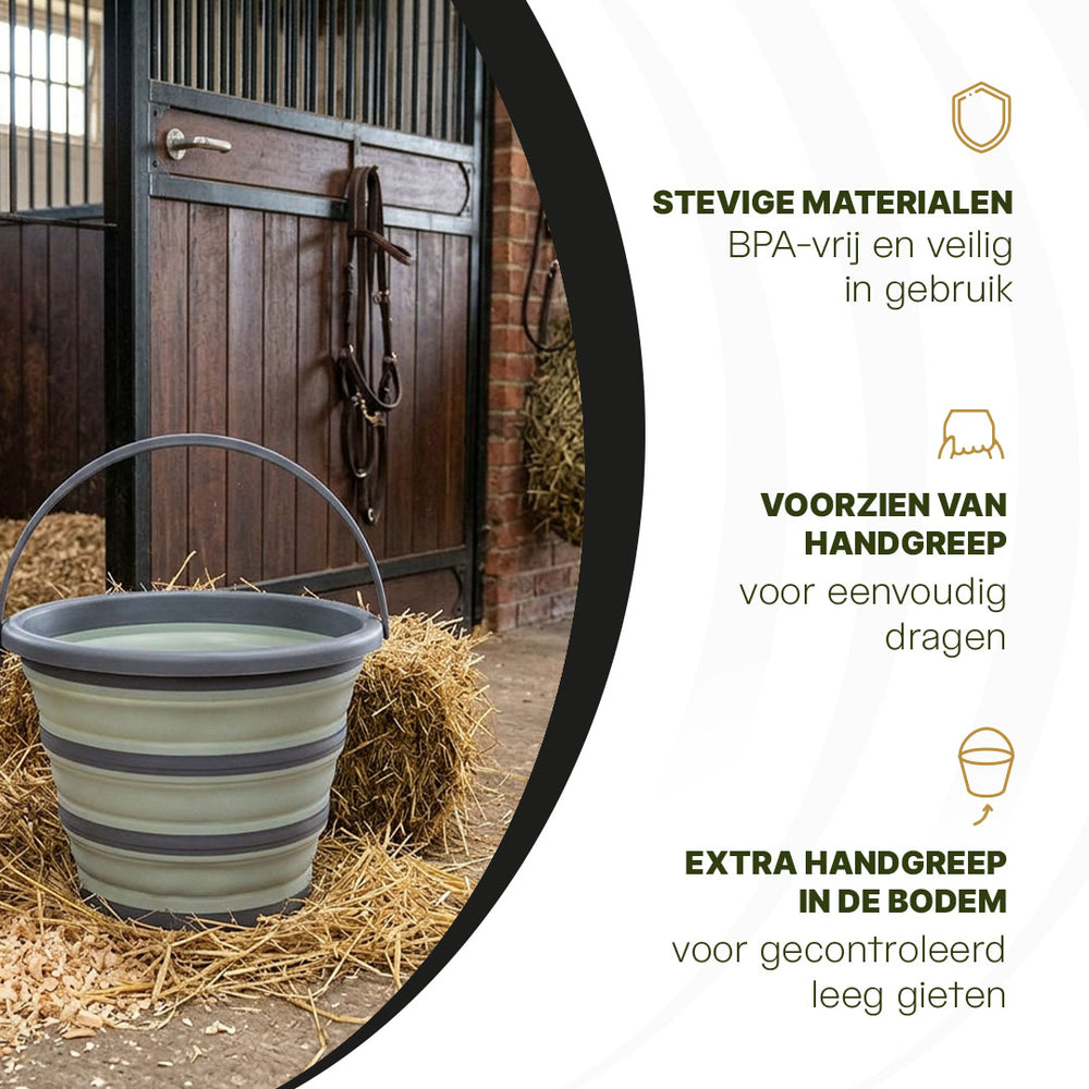 Excellent Horse Vouwbare Emmer Groen/grijs