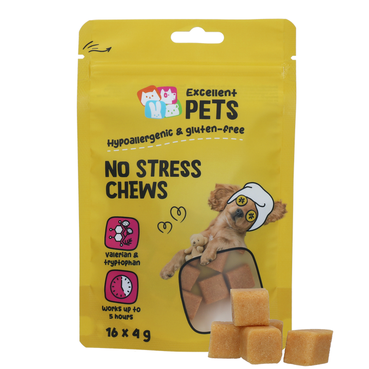 
  Excellent Pets No Stress Soft Chews 16 x 4 g - artikelnummer EXCE5010F

