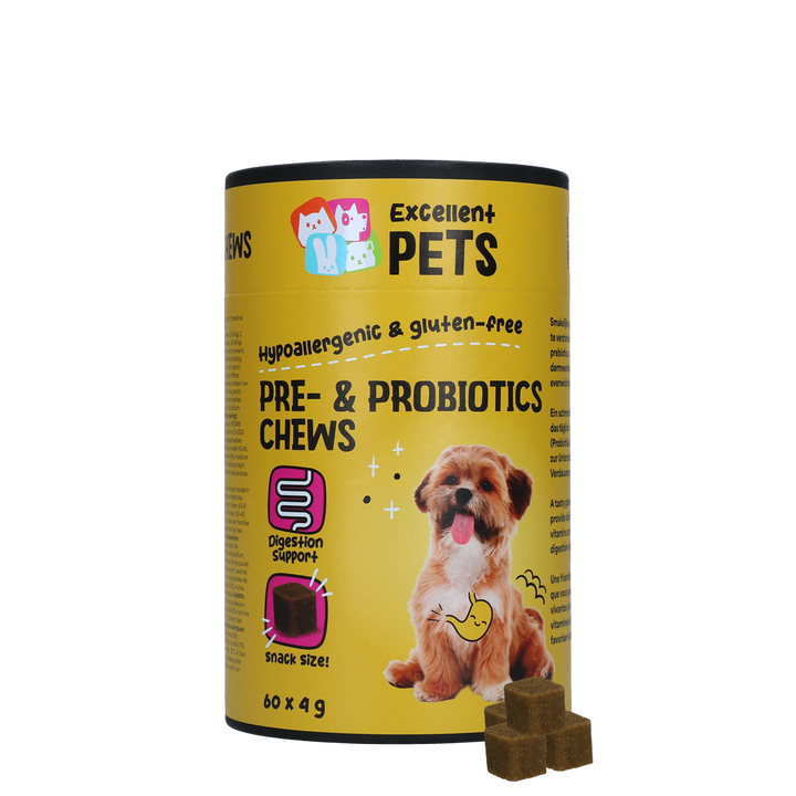 
  Excellent Pets Pre- & Probiotics Chews 60 Treats - artikelnummer EXCE5050A
