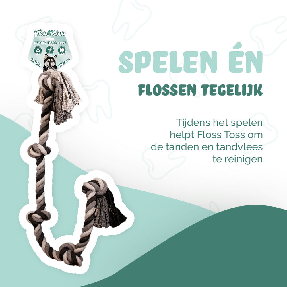 Floss Toss Dental Rope 5 Knot - 145 cm