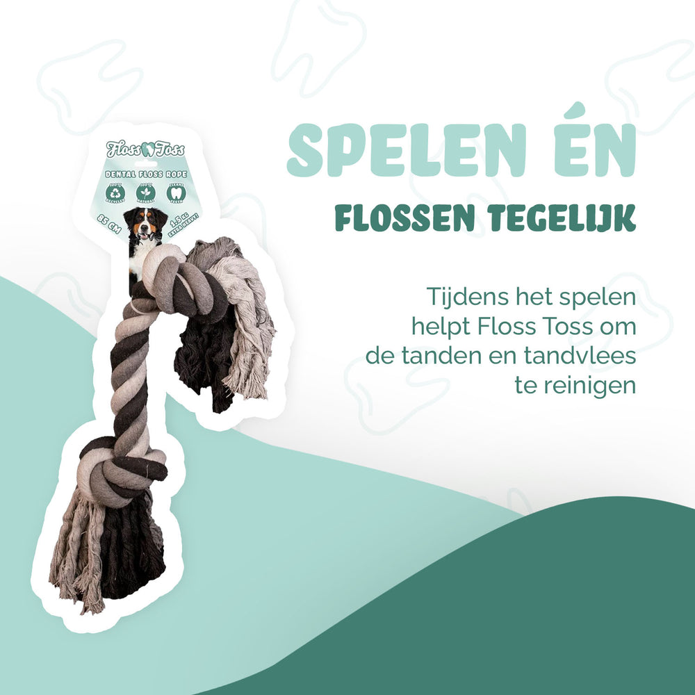 Floss Toss Dental Rope 2 Knot - 85 cm (1,5 kg)