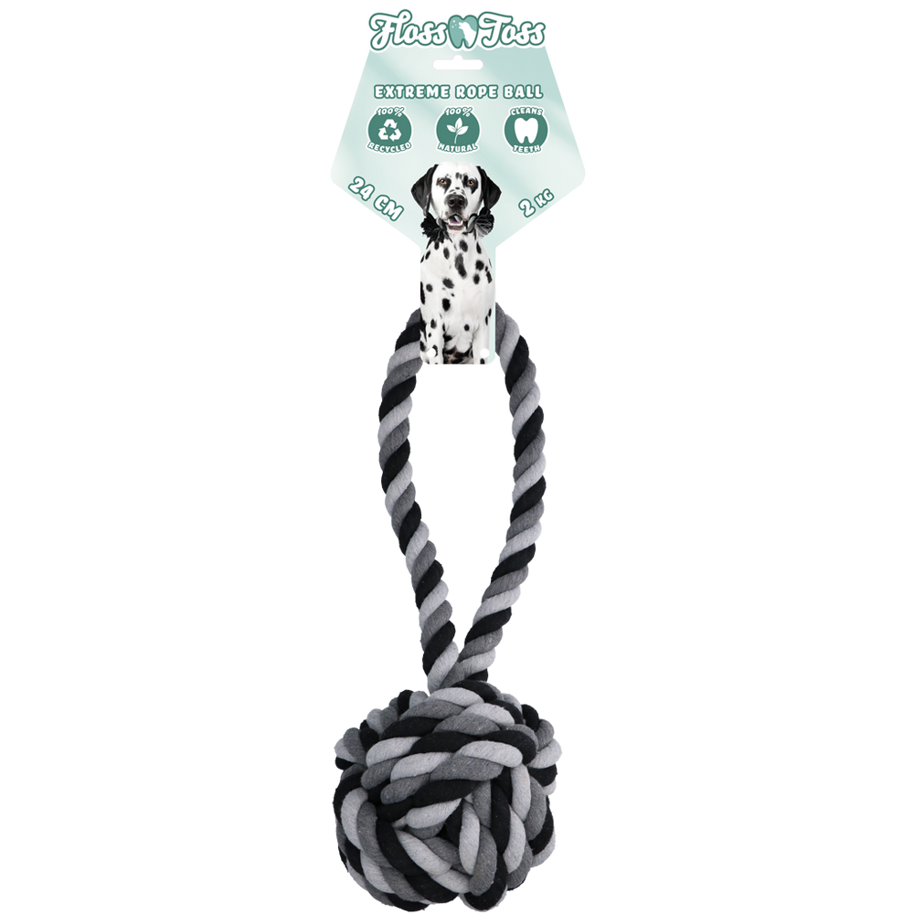 Floss Toss Dental Rope Exteme Tug and Ball - 60 cm