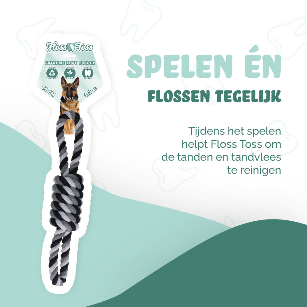 Floss Toss Dental Rope Exteme 8-Tugger - 61 cm