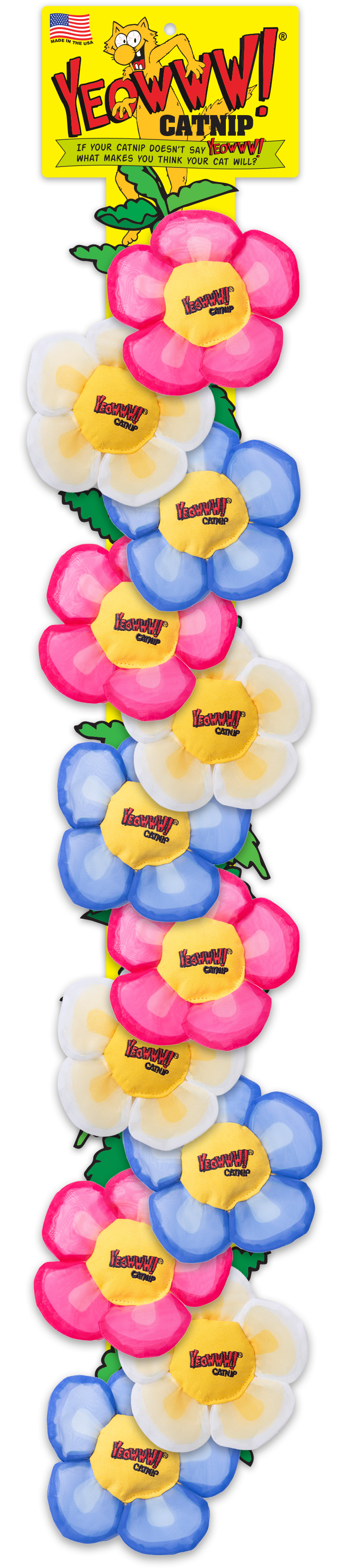 
  Yeowww! Display Strip Daisy's Flower Top 12 st. - artikelnummer YEOW066D

