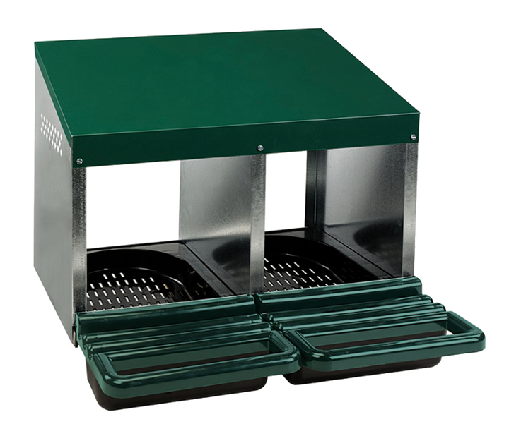 
  Gaun Pluimvee Legnest Plastic Vloer 2 Vakken (Max. 10 kippen) - artikelnummer GAUN10130
