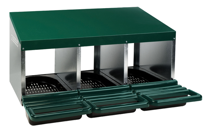 
  Gaun Pluimvee Legnest Plastic Vloer 3 Vakken (Max. 15 kippen) - artikelnummer GAUN10140
